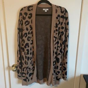 Croft & Barrow Cheetah Print Cardigan